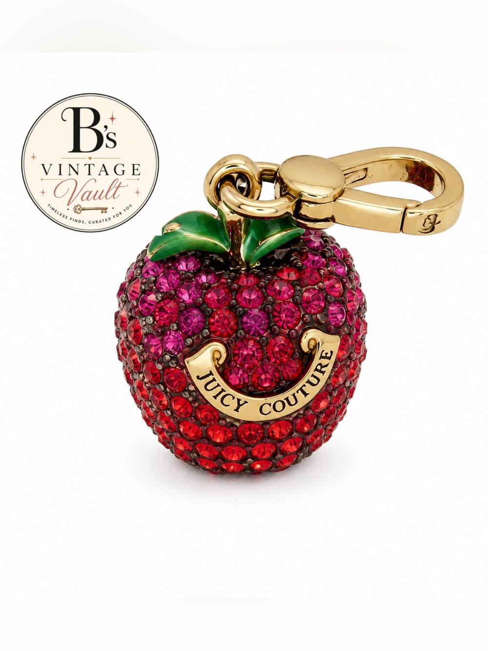 Y2K Juicy Couture Apple Ombré Rhinestone Charm 🍎 Original Box Not Included
